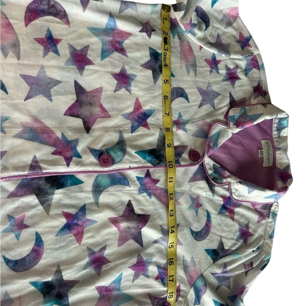 PJ Salvage Purple and Blue Pajama Set with Geometric Star Pattern
